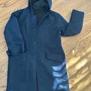 Club Monaco Men’s Hooded Coat, Navy, Medium